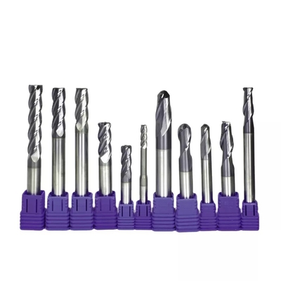 3.5MM Flute Alloy Milling Cutter 10mm Panjang Roughing End Mills Untuk Baja